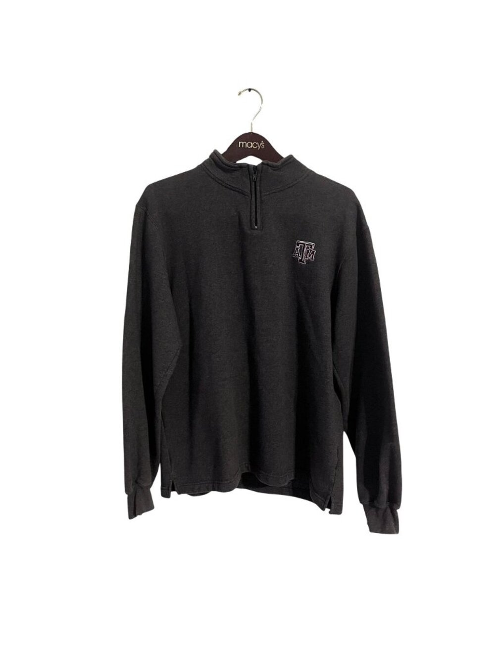 Texas A&M Adidas 1/4 Zip Pullover Sweatshirt Gray Unisex Size M